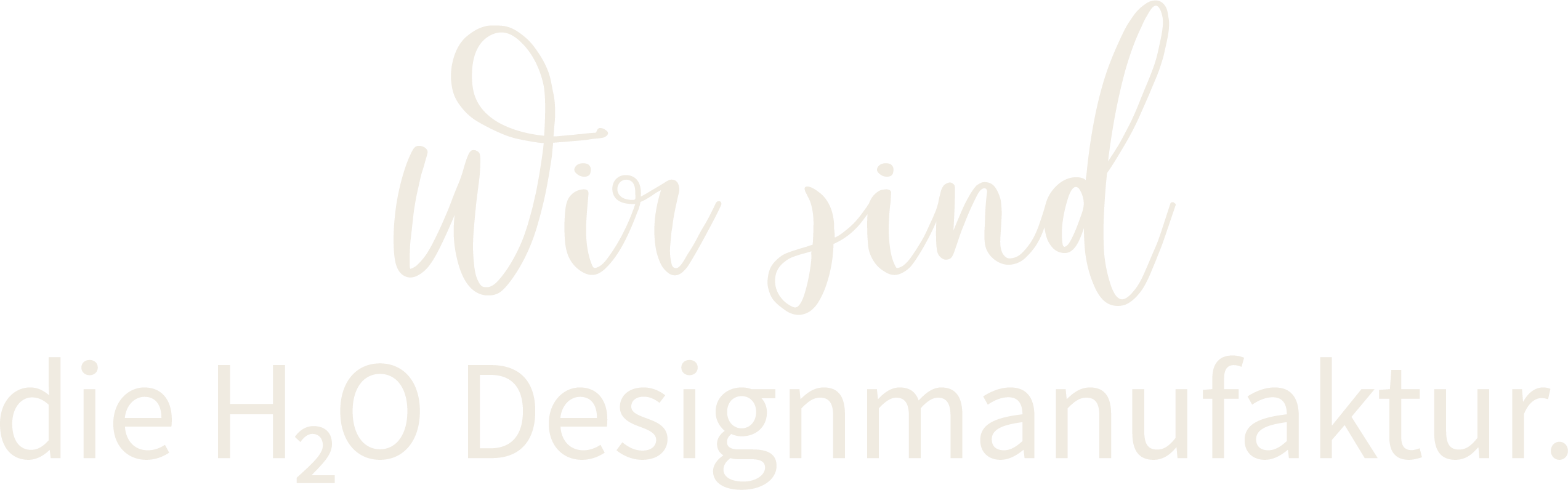Wir sind die H2O-Designmanufaktur